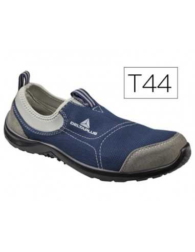 Zapatos de seguridad deltaplus de poliester y algodon con plantilla y puntera - color azul marino talla 44