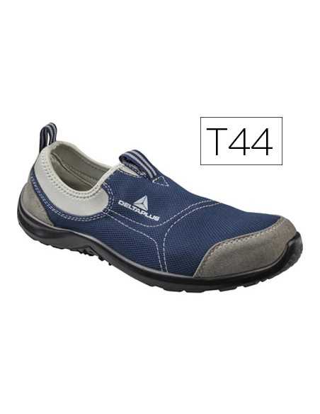 Zapatos de seguridad deltaplus de poliester y algodon con plantilla y puntera - color azul marino talla 44