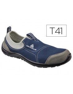 Zapatos de seguridad deltaplus de poliester y algodon con plantilla y puntera - color azul marino talla 41