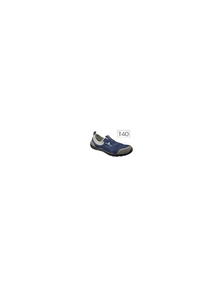 Zapatos de seguridad deltaplus de poliester y algodon con plantilla y puntera - color azul marino talla 40
