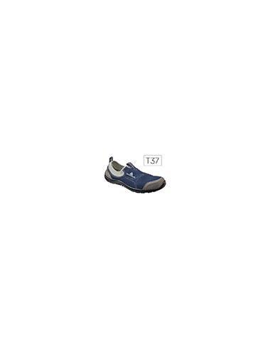 Zapatos de seguridad deltaplus de poliester y algodon con plantilla y puntera - color a zul marino talla 37