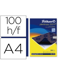 Papel carbon pelikan azul din a4 caja de 100 hojas