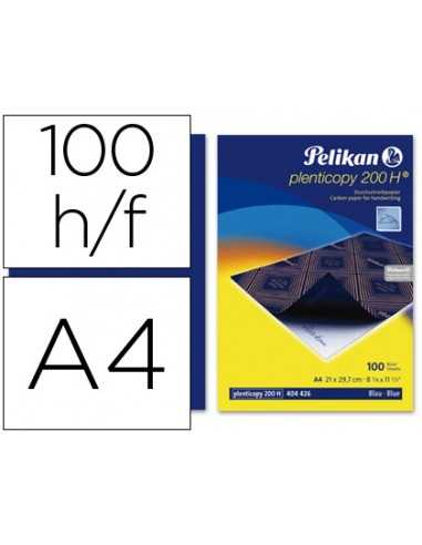 Papel carbon pelikan azul din a4 caja de 100 hojas