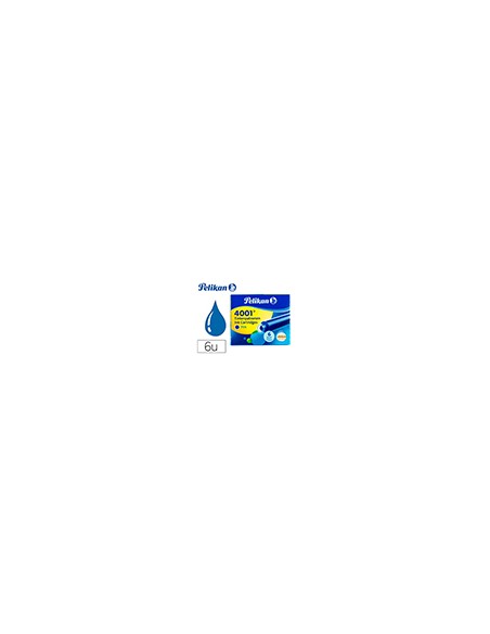 Tinta para plumas pelikan azul real caja 6 cartuchos Tinta para plumas pelikan azul real caja 6 cartuchos