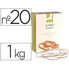 Gomillas elasticas q-connect 1000 gr numero 20 200 x 2 mm