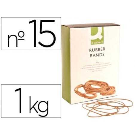 Gomillas elasticas q-connect 1000 gr numero 15 150 x 2 mm