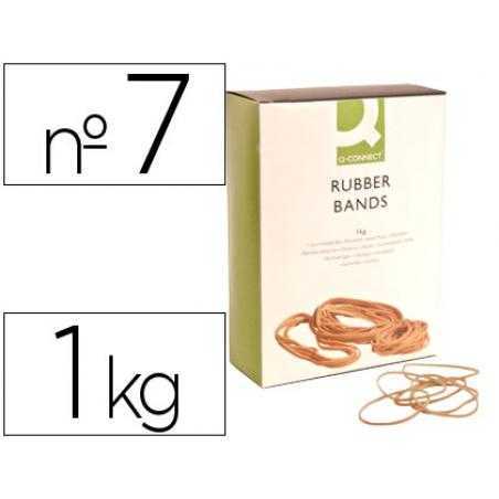 Gomillas elasticas q-connect 1000 gr numero 7 70 x 2 mm
