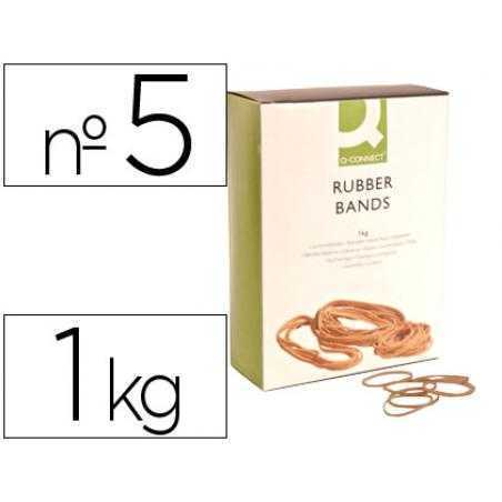 Gomillas elasticas q-connect 1000 gr numero 5 50 x 2 mm