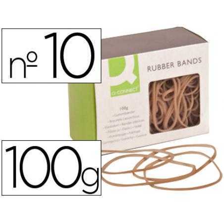 Gomillas elasticas q-connect 100 gr numero 10 100 x 2 mm
