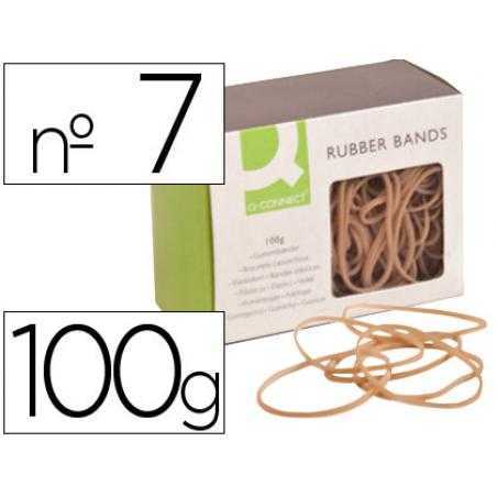 Gomillas elasticas q-connect 100 gr numero 7 70 x 2 mm