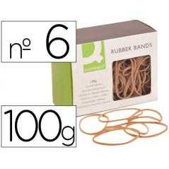 Gomillas elasticas q-connect 100 gr numero 6 60 x 2 mm
