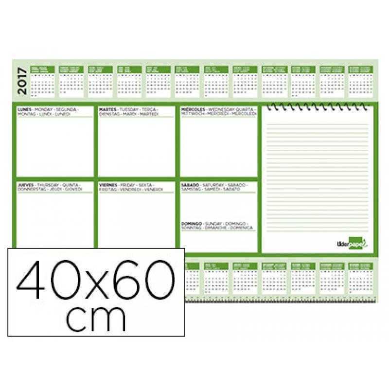Planning sobremesa semanal liderpapel 40x60 cm 80 gr 60 hojas 2025-2026