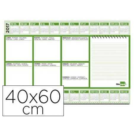 Planning sobremesa semanal liderpapel 40x60 cm 80 gr 60 hojas 2025-2026