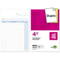 Talonario liderpapel multiusos cuarto original y copia t299