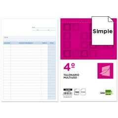 Talonario liderpapel multiusos cuarto original t199