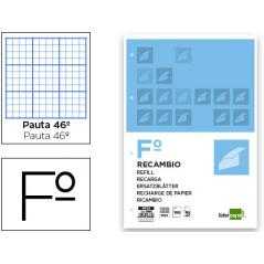 Recambio liderpapel folio 100 hojas 60g/m2rayado nº46 4 taladros