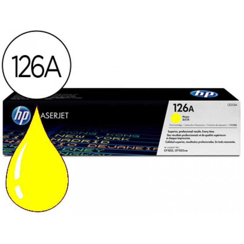 Toner hp laserjet cp1025 mfp m175a ce312a amarillo 1000 pag