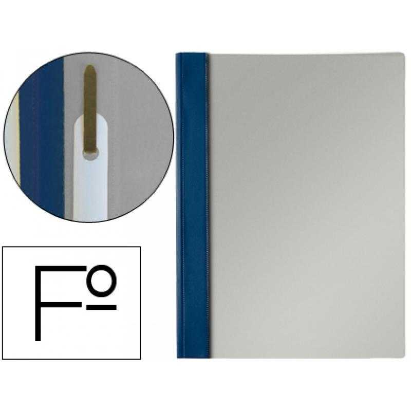Carpeta dossier fastener pvc esselte folio azul marino