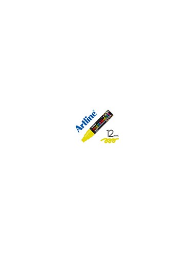 Rotulador artline poster marker epp-12 punta rectangular 12 mm color amarillo fluor