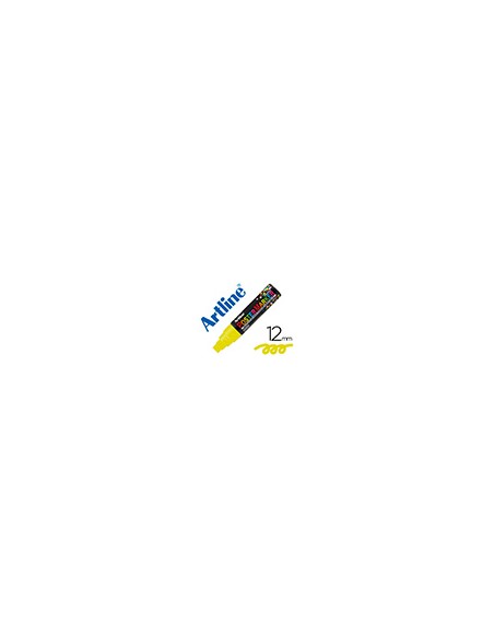 Rotulador artline poster marker epp-12 punta rectangular 12 mm color amarillo fluor