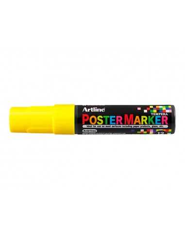 Rotulador artline poster marker epp-12 punta rectangular 12 mm color amarillo fluor