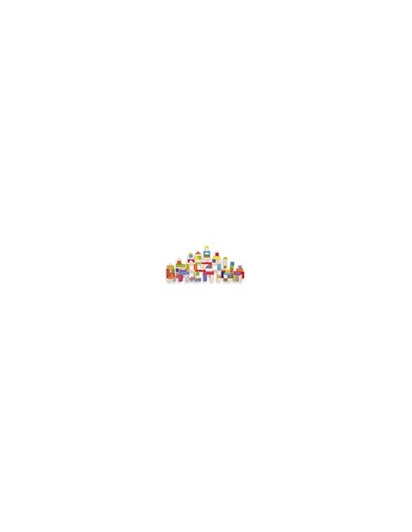Juego andreutoys bloques maderas 100 piezas 22,5x22 cm