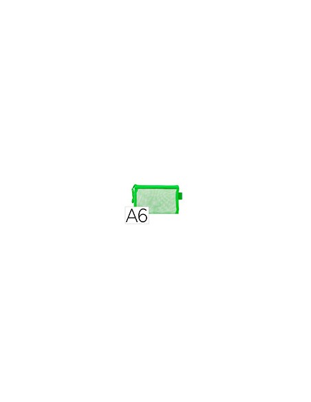 Bolsa zipper bag liderpapel poliester transpirable multiusos din a6 verde pastel