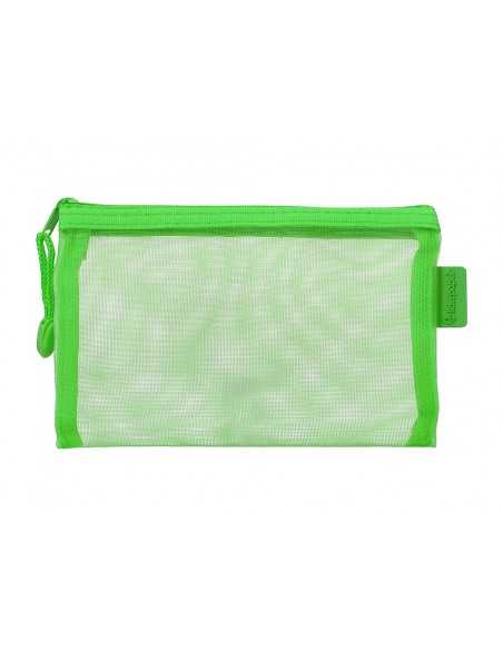 Bolsa zipper bag liderpapel poliester transpirable multiusos din a6 verde pastel