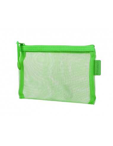 Bolsa zipper bag liderpapel poliester transpirable multiusos din a6 verde pastel