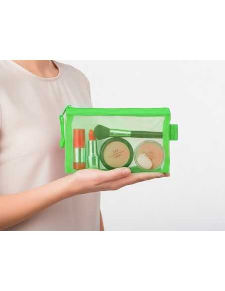 Bolsa zipper bag liderpapel poliester transpirable multiusos din a6 verde pastel