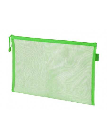 Bolsa zipper bag liderpapel poliester transpirable multiusos din a4 verde pastel Bolsa zipper bag liderpapel poliester transpirable multiusos din a4 verde pastel