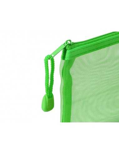 Bolsa zipper bag liderpapel poliester transpirable multiusos din a4 verde pastel
