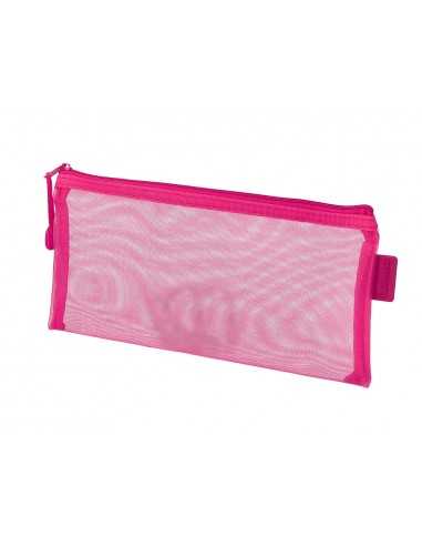 Bolsa zipper bag liderpapel poliester transpirable multiusos ticket 230x115 mm rosa