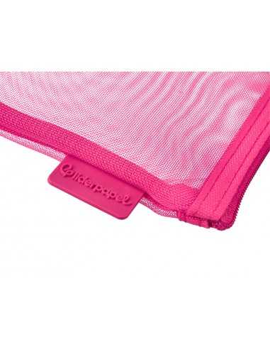 Bolsa zipper bag liderpapel poliester transpirable multiusos ticket 230x115 mm rosa