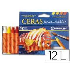 Lápices de cera masats acuarelable caja de 12 unidades colores surtidos