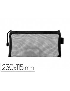 Bolsa zipper bag liderpapel poliester transpirable multiusos ticket 230x115 mm negro