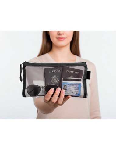 Bolsa zipper bag liderpapel poliester transpirable multiusos ticket 230x115 mm negro