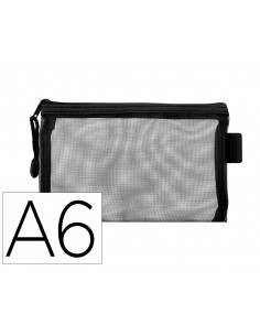 Bolsa zipper bag liderpapel poliester transpirable multiusos din a6 negro