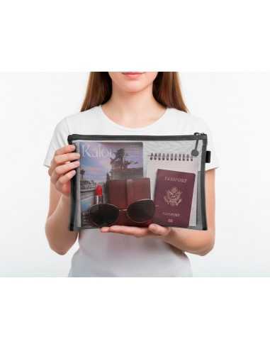 Bolsa zipper bag liderpapel poliester transpirable multiusos din a4 negro