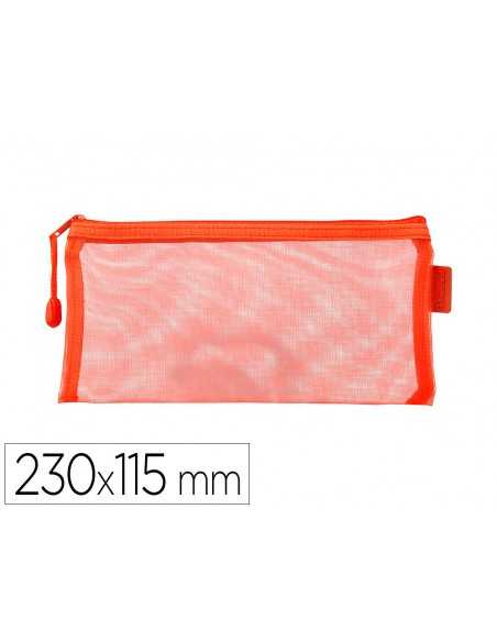 Bolsa zipper bag liderpapel poliester transpirable multiusos ticket 230x115 mm naranja