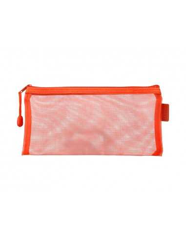 Bolsa zipper bag liderpapel poliester transpirable multiusos ticket 230x115 mm naranja