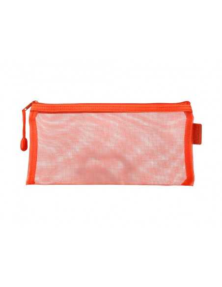 Bolsa zipper bag liderpapel poliester transpirable multiusos ticket 230x115 mm naranja