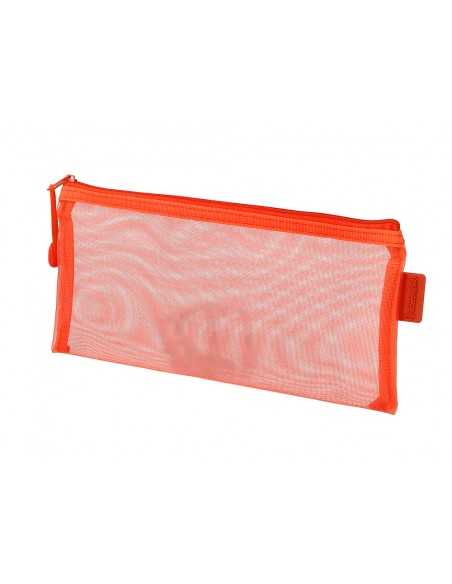 Bolsa zipper bag liderpapel poliester transpirable multiusos ticket 230x115 mm naranja