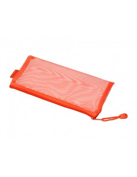 Bolsa zipper bag liderpapel poliester transpirable multiusos ticket 230x115 mm naranja