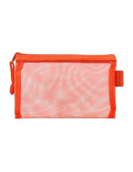 Bolsa zipper bag liderpapel poliester transpirable multiusos din a6 naranja