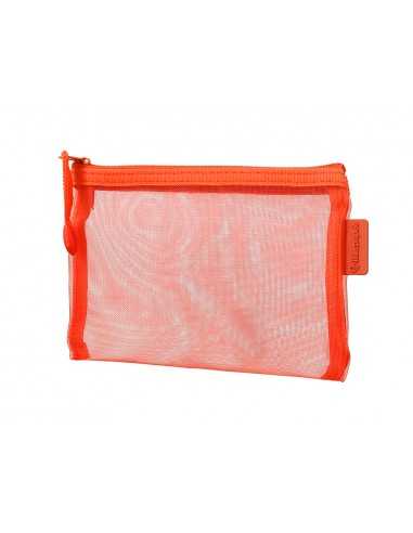 Bolsa zipper bag liderpapel poliester transpirable multiusos din a6 naranja