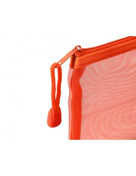 Bolsa zipper bag liderpapel poliester transpirable multiusos din a6 naranja