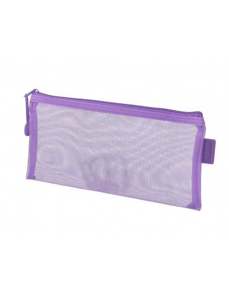 Bolsa zipper bag liderpapel poliester transpirable multiusos ticket 230x115 mm morado pastel