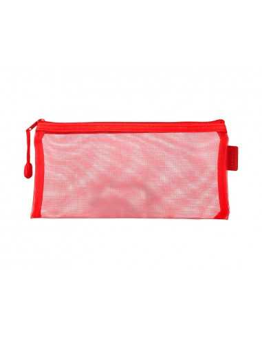 Bolsa zipper bag liderpapel poliester transpirable multiusos ticket 230x115 mm rojo