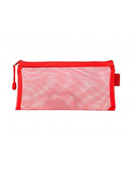 Bolsa zipper bag liderpapel poliester transpirable multiusos ticket 230x115 mm rojo